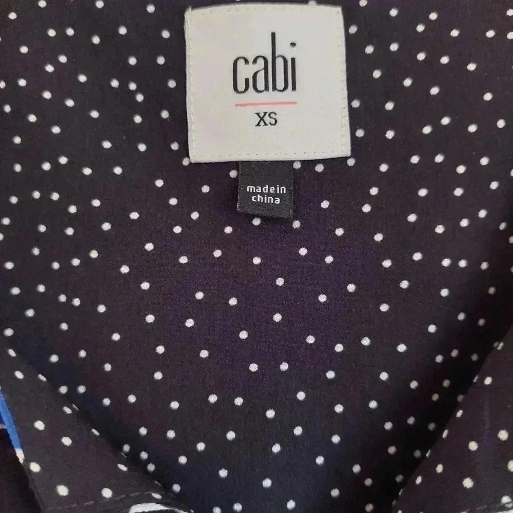 Cabi Untamed Floral Print Blue Dress XS Style #5576 - Picture 8 of 9